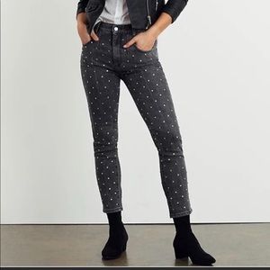 Anthropologie Pilcro High Rise Studded Denim